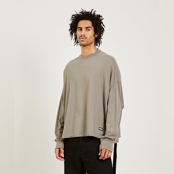 Rick Owens Crater T Milk white DU01B7261 RN O/S long sleeve Unisex - Picture 14 of 15
